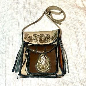 Rare and unique Bohemian bag from Mexico
